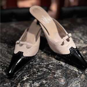 Via Spiga tuxedo mule pump | heel | Size 8